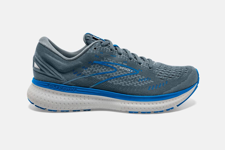 Brooks Glycerin 19 Road Löparskor Herr - Grå/Blå - 5046-BKSCY